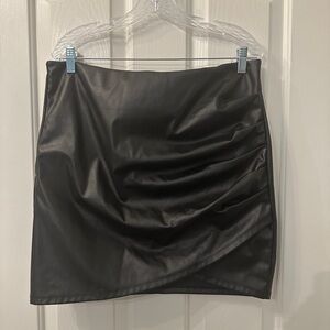 Faux Leather Bodycon Skirt